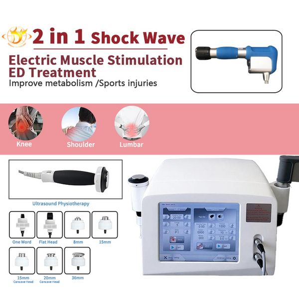 Masajeador de cuerpo completo Equipo de rehabilitación de ondas de choque neumáticas Alivio del dolor en las articulaciones de ondas de choque radiales