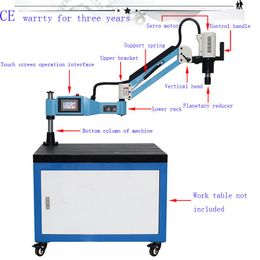 Herramientas neumáticas CE 220V M6-30 servomotor de tipo Vertical herramienta de roscado eléctrico máquina de roscado de grifos de trabajo