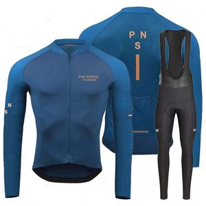 Pns Pro Maillot de cyclisme Ensemble Hommes Manches longues Combinaison de vélo 19D Gel Pad Pantalon Automne VTT Maillot Ciclismo Vêtements Vélo Uniforme 240202