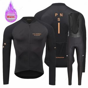 Pns Pro Triathlon hiver hommes thermique polaire à manches longues vêtements de cyclisme vtt Ropa Ciclismo vélo vêtements bavoir pantalon ensemble 240202