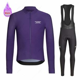 Equipo Pns, ropa de ciclismo de invierno, conjunto de Jersey de manga larga, ropa térmica de lana para carreras de bicicletas, uniforme de bicicleta para hombres Suit240102