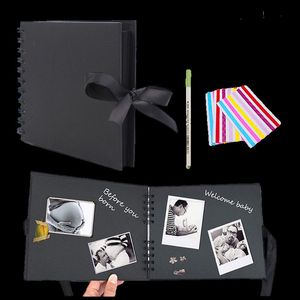 PO -albums Black Pages Memory Books Craft Paper Diy Scrapbooking Idol Picture Bruiloft Verjaardag Memorial Geschenk album 230327