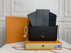 POCHETTE F￉LICIE keten tas luxe ontwerpers tassen vrouwen schouder handtassen reliëf bloem mode vrouwelijke crossbody portemonnee kaarthouder portemonnee met doos Embossing