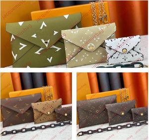 POCHETTE KIRIGAMI 3-in-1 handtas designer kettingtas dames Clutch portemonnee Hobo portemonnee Zero buidel heren Creditcard Paspoortzak Opbergtas voor dagelijkse artikelen dhgate M62034