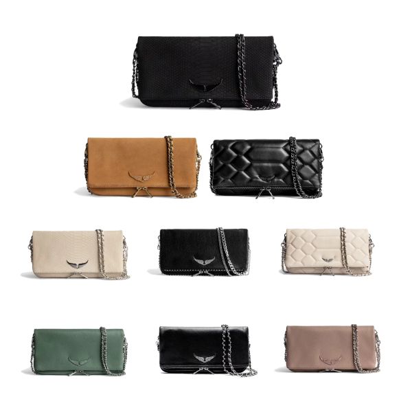 Luxe Zadig Voltaire Rock Swing Your Wings Messenger Sac Pochette Fourre-tout Sac à main Épaule Designer Baguette Sac Hommes Femmes Cuir Embrayage City Chain Sacs à bandoulière