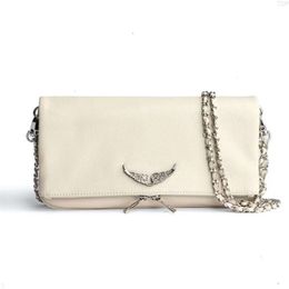 Pochette Rock Swing Your Wings Sac Zadig Voltaire Sac à main fourre-tout pour femme Épaule Designer Homme Chaîne d'aile en cuir véritable Rabat d'embrayage de mode de luxe Sacs à bandoulière k5