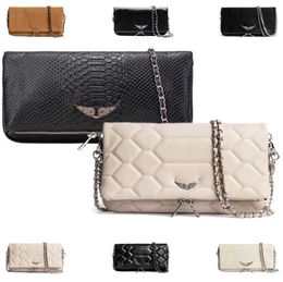 Pochette Rock Swing Your Wings Zadig Voltaire sac femme sac à main épaule designer pochette homme chaîne aile en cuir véritable luxe classique Crossbody les sacs fourre-tout