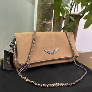 Pochette Rock Wings Zadig Voltaire bolso Diseñador bolso de mano para mujer diamante Bolso baguette de diseñador Bolso de cuero bolso cadena embrague solapa Cuerpo cruzado Bolsos de hombro