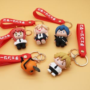 Pochita Chainsaw Man Keychain Japanse anime rond Devil Marchma Electric Bag Schoolbag hanger