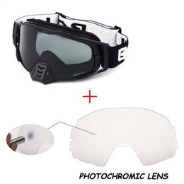 Pochromic lunettes de Motocross lunettes casque tout-terrain UV400 MX lunettes Dirt Bike anti-poussière lunettes de course casques 240314