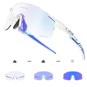 Pochromic Red of Blue Bike Cycling Sunglasses Sports Man Cycling Glazen MTB -bril Eyewear Outdoor Bicycle Goggles 240510