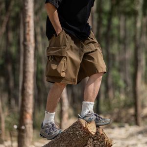 Pocket American Workwear For Men S Summer Slim Functional Style veelzijdige bijgesneden broek met snel drogen en losse passende casual shorts ummer lim tyle horts