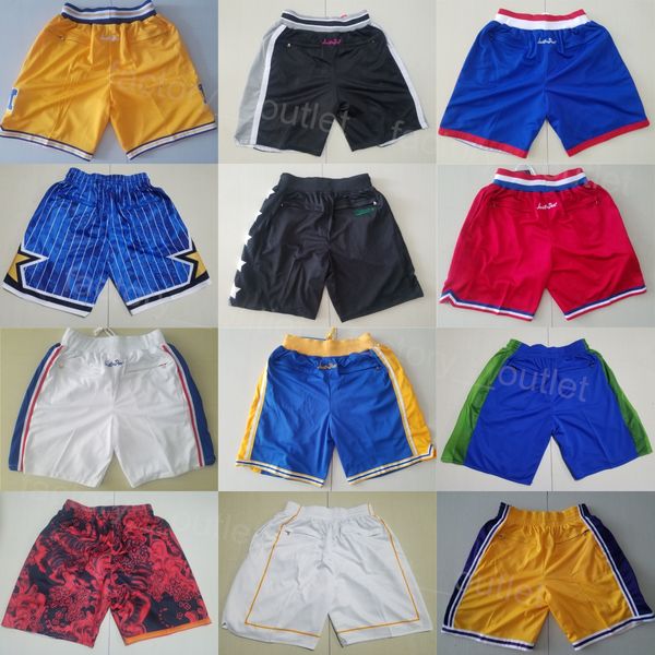 Pantalon de basket-ball de poche Homme Équipe Solide Zip Up Taille élastique Pantalon de survêtement HipPop Zipper Fly Short Cordon Just Don Wear Jaden McDaniels Tyler Herro Broderie