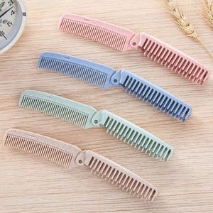 Pocket Collapsible Hair Comb Salon Hairdressing Anti-static Plastic Comb Coarse & Fine Tooth Folding Hair Brush Comb