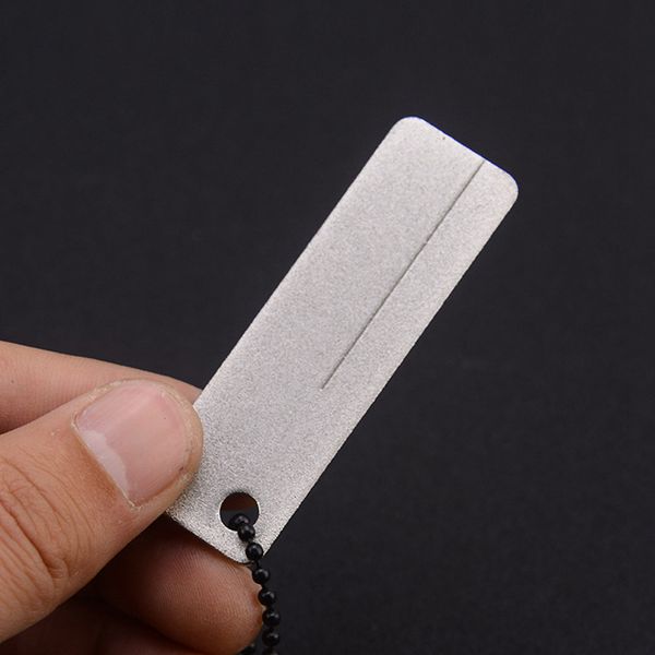 Taille-crayon de pierre de diamant de poche taille-crayons de Camping en plein air outil porte-clés pour couteau hameçon lime à ongles