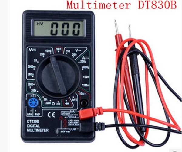 Multimètre numérique de poche multimètre numérique, multimètre DT830B prend des stylos et mesure la tension actuelle