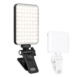 Pocket LED Selfie Light voor iPhone mobiele telefoon laptop clip ring flash vulvideo foto ringlight fotografielampje