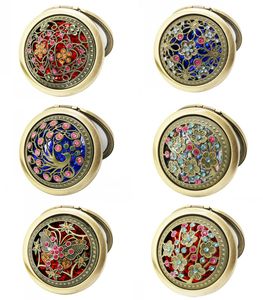 Pocketspiegels Retro Vintage Stijl Butterfly / Flower / Peacock Make Cosmetische Pocket Compact Roestvrij Spiegel DHL FEDEX