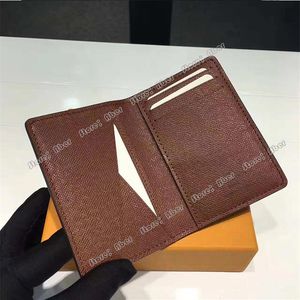 Pocket Organizer NM Holder Women Luxurys Designers Bags Heren Real Leather Wallets Credit Card Holders Men Purse Id Wallet Ladies B261s