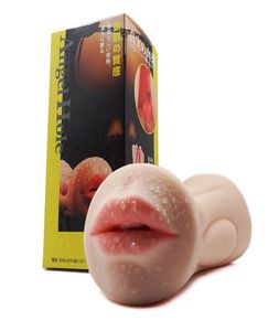 Pocket Pussy Men Masturbateur Vraiment réaliste Vagin bouche orale bouche artificielle profonde de gorge avec des dents de langue Silicone Sex Male Toy7049369