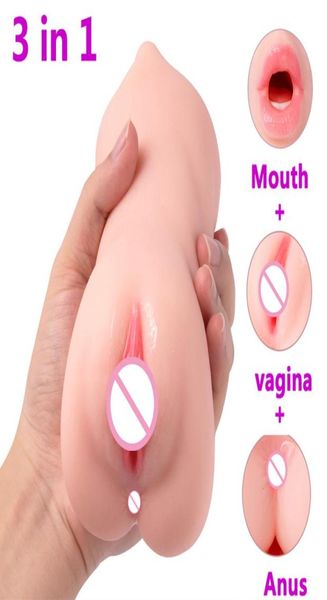 Poche Chatte Réaliste Silicone Réel Sexe Vierge Tasse Sex Shop Faux Érotique Hommes Plaisir Mâle Masturbateur Vagin Sex Toys pour Hommes Y201702207