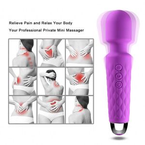 Pocket Pussy sex toy pour femme Portable AV Wand 20 Modes Vibration Mini Masseur Rechargeable Étanche Masturbateur adulte jouet