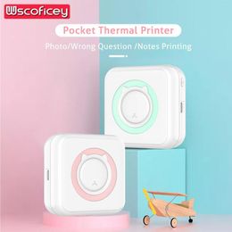 Imprimante thermique de poche Portable Mini sans fil BT Connect 200dpi Po Label Memo List Printing Wireless Clearly