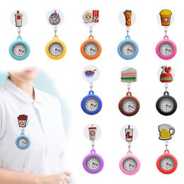 Clip alimentaire de la chaîne de montre de poche montres infirmières Pointer Glow dans la broche noire FOB pour les travailleurs médicaux Livraison de gouttes SILE OT492