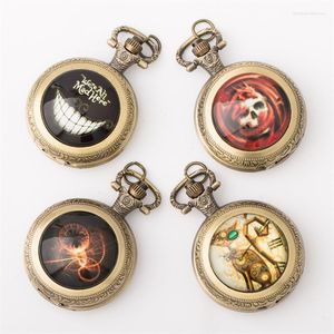 Pocket horloges 100 stcs Halloween Gift Explosion Custom Made Fashion Necklace Watch Chain Women's and Men's FOB Groothandel