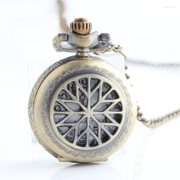 Montres de poche (10 pièces/lot) Mini Antique évider montre collier pendentif cadeau de fête gratuit. accrocher cadeau de noël