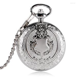 Relojes de bolsillo 10 unids/lote Retro escudo de plata mecánico cuerda a mano reloj antiguo hombres mujeres regalo al por mayor