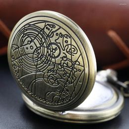 Montres de poche Antique inconnu fil de cuivre Puzzle montre à Quartz hommes et femmes collier pendentif horloge rétro Fob chaîne