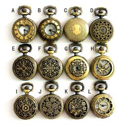 Zakhorloges APW002 Geassorteerd 12 ontwerpen Vintage Bronzen steampunk Zakhorloge Ketting horloge hanger Whoesale Kerstfeestcadeau. 230830