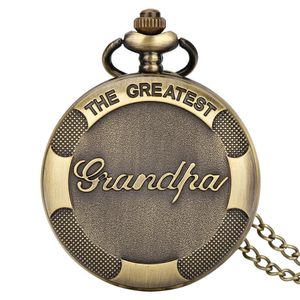 Cadeaux d'anniversaire de montres de poche le plus grand grand-père en bronze collier collier fob chair de montre élégant vintage présent malepocket