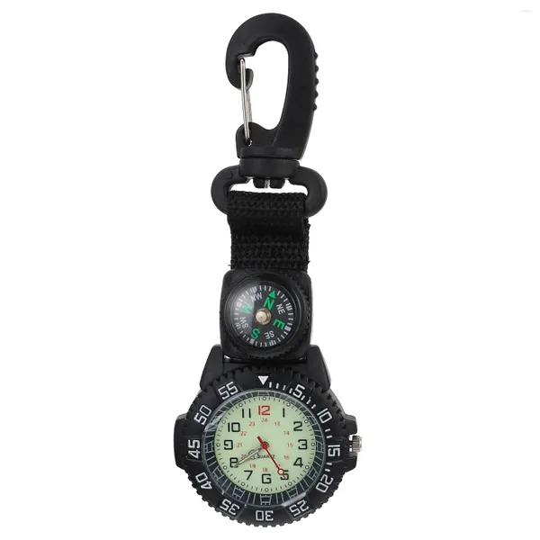 Montres de poche boussole montre de sport routard mousqueton cadran numérique pince sur homme suspendu