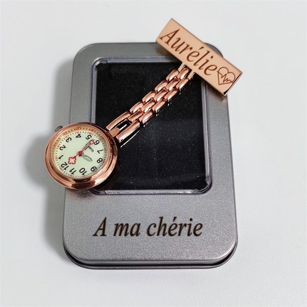 Relojes de bolsillo Personalizado con su nombre TEXTO RECUESTO DE CUMPLEATRO FOB NURSA MIRAR CAJA DE TINA PERSONALIZADO 220826