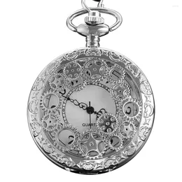Relógios de bolso requintado mostrador digital relógio de quartzo serrilhado com pulseira de corrente retrô acessórios de cintura para presentes masculinos e femininos