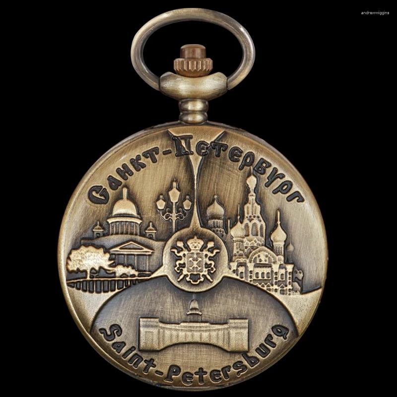 Zakhorloges Beroemd en Europees Koninklijk Kasteel Quartz Horloge Vintage Stalen Ketting Hanger Sieraden Vakantie Cadeau Klok