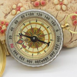 Pocket horloges modieuze persoonlijk gecombineerde metalen koperen kleur buiten multifunctionele flip cover sport luminous kompas horloge