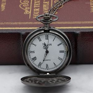 Montres de poche grand amour pour fils montre cadeau de luxe mécanique à remontage manuel porte-clés Vintage Steampunk squelette PJX1314