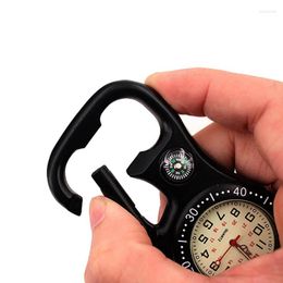 Relojes de bolsillo altos 1 Uds. Mosquetón con Clip reloj brújula abridor de botellas para médicos Chefs luminoso DSM