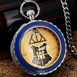 Zakhorloges Hoogwaardig handwerk Melodie Muziek Luxe quartz zakhorloge Steampunk Deathly Hallows Klok met plakgesp Zakketting 231208