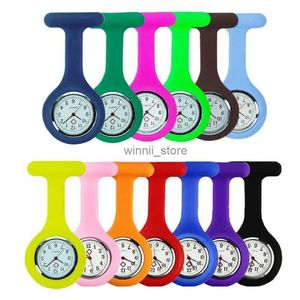 Relojes de bolsillo Reloj de enfermera de silicona de alta calidad Reloj de bolsillo médico sólido Pin Reloj de bolsillo Reloj colgante Broche Decoración QuartzL231120