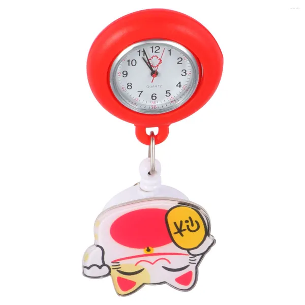 Relojes de bolsillo Reloj de solapa para enfermeras Médicos Broche colgante con clip retráctil FOB