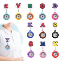 Pocket horloges Letter Clip FOB Hang medicijnklok Analoge kwarts Hangende revers voor dames clip-on verpleegkundige horloge op drop levering ot0zb