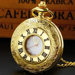 Montres de poche de luxe en or, montre à Quartz Vintage pour femmes et hommes, bijoux pendentif, accessoires reloj bolsillo numérique 231216