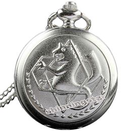 Relojes de bolsillo Lujo Vintage Fullmetal Alchemist Reloj de bolsillo Hombre Cosplay Edward Elric Anime Diseño Hombre Colgante Collar Cadena Reloj Regalos 230724