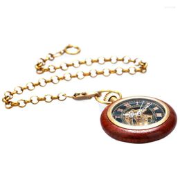 Pocket horloges M160 Clamshell Hand Wind Mechanisch horloge met doos skeletwanden mannen vrouwen phoenix en drakencadeau