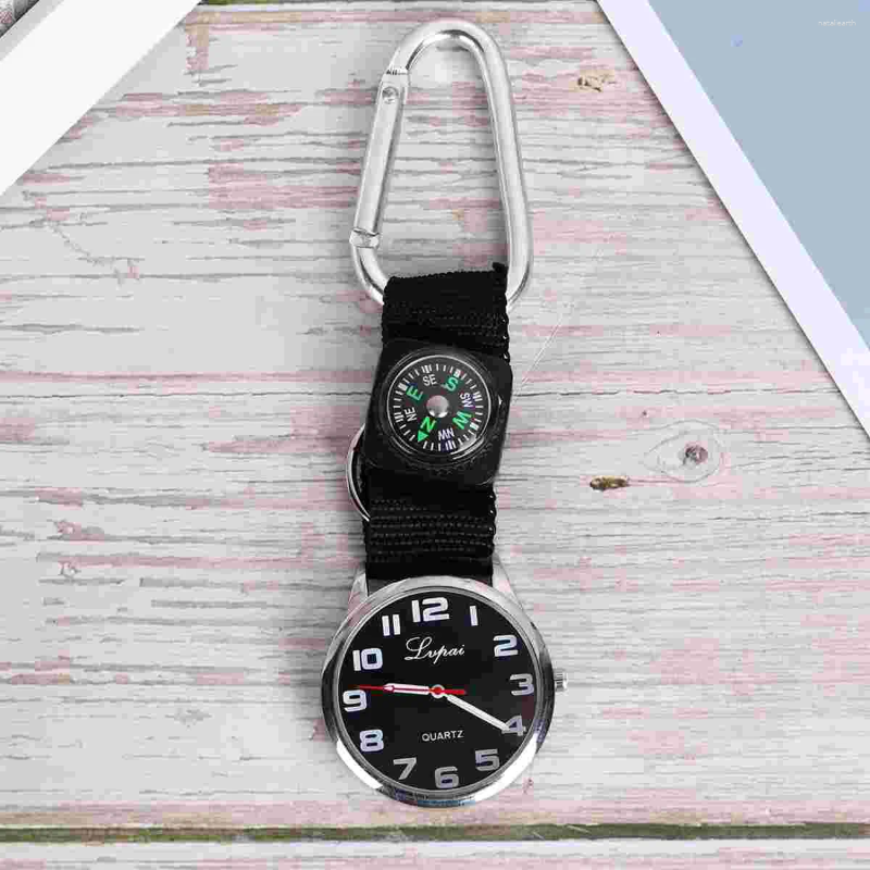 Relojes de bolsillo Hombres Damas Regalos Clip en Reloj de cuarzo Mosquetón Hebilla Cinturón Fob Hombres Mujeres Senderismo