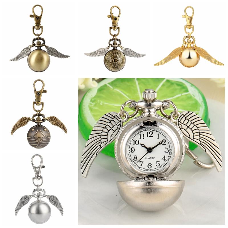 Pocket Watches Movie Smooth Watch Ball Formed Keychain Metal Alloy Quartz Keyring Key Chain Ring Souvenirs Men Womenpocket